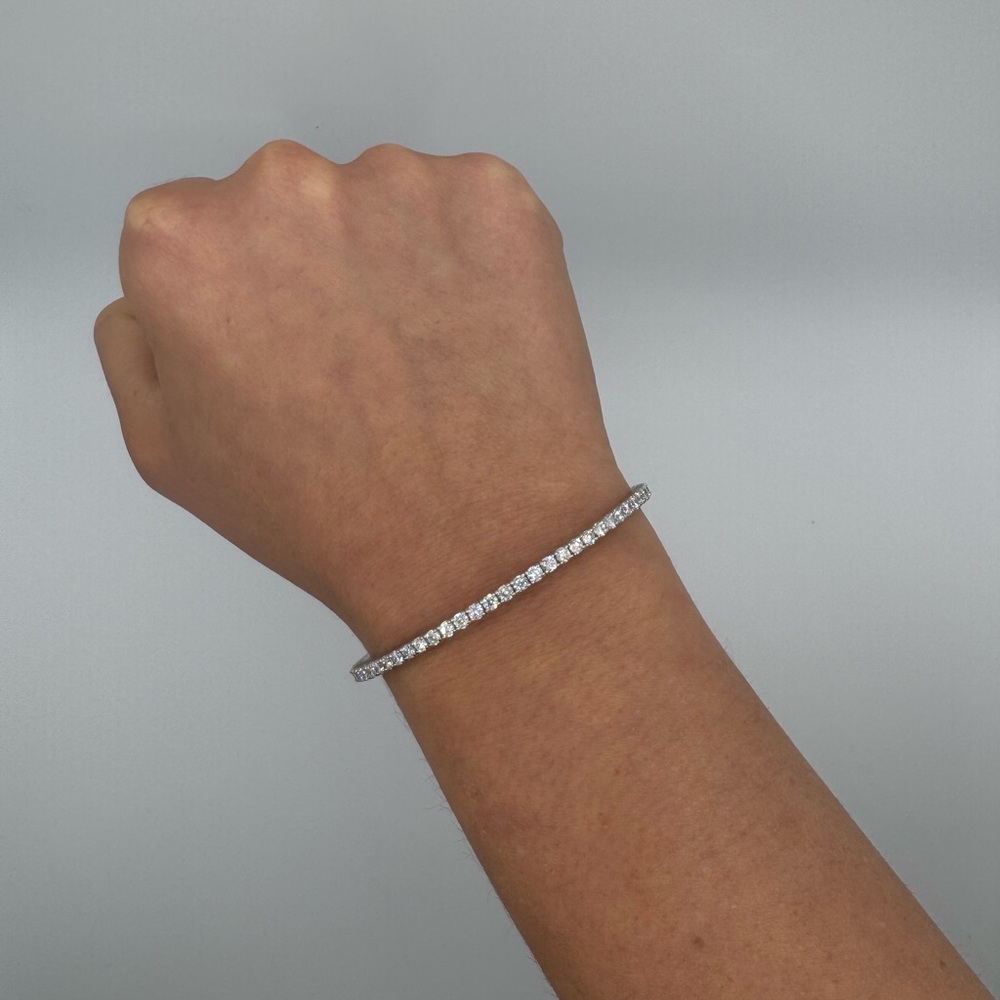 14K Gold 1.70CT Natural Diamond Flexible Bangle